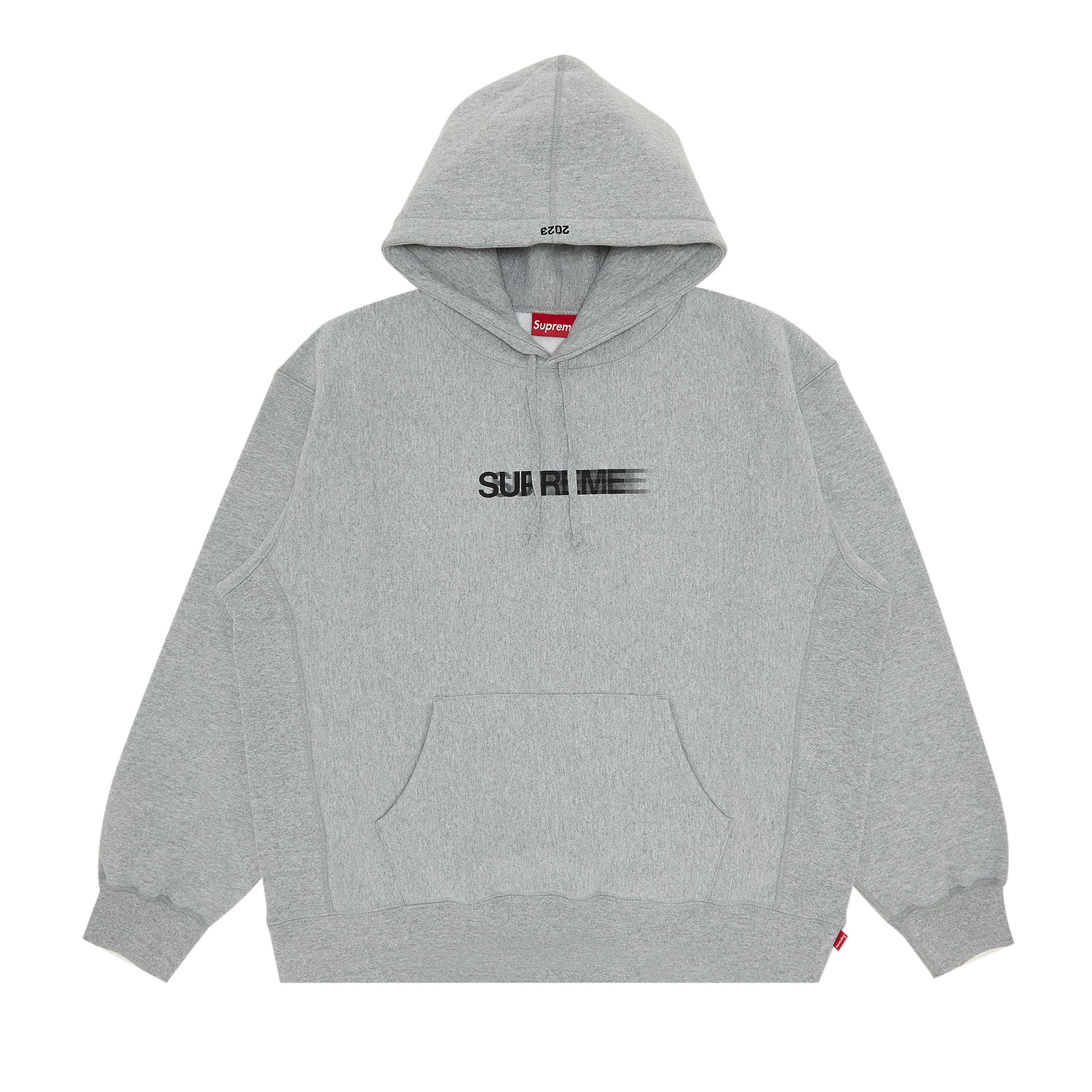 Supreme Motion Logo Hooded Sweatshirt 'Heather Grey' | Men's Size 2XL