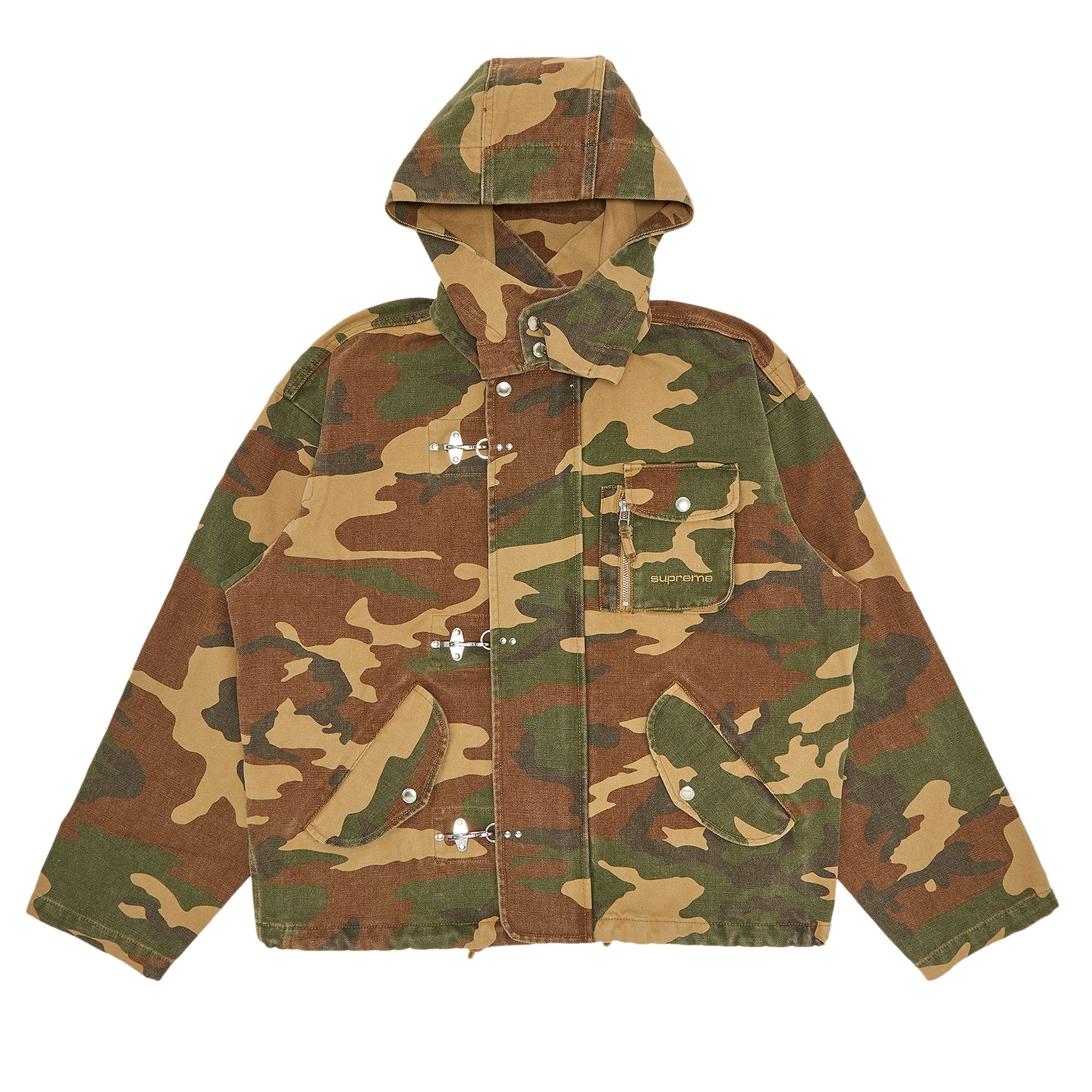 Supreme Canvas Clip Jacket 'Tan Camo' | Men's Size M