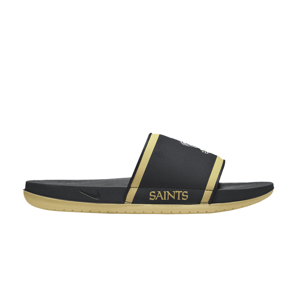 Pre-owned Nike Nfl X Offcourt Slide 'new Orleans Saints' In Black