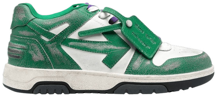 off-white Out Of Office Vintage レザー スニーカー 人気 Buy Off-White Out of Office Vintage Leather 'White Green