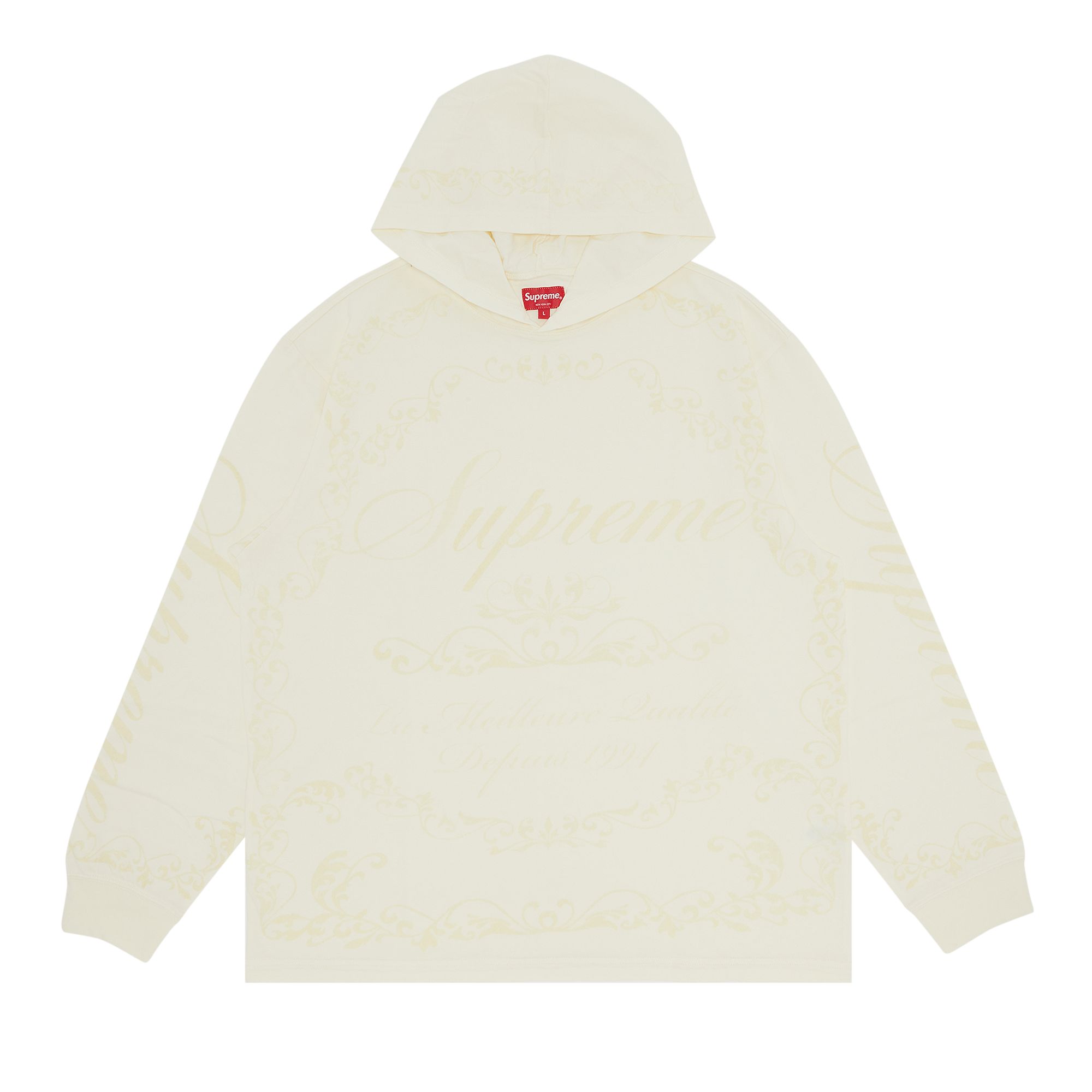 Supreme Celebr� Hooded Long-Sleeve Top 'White' | Men's Size L