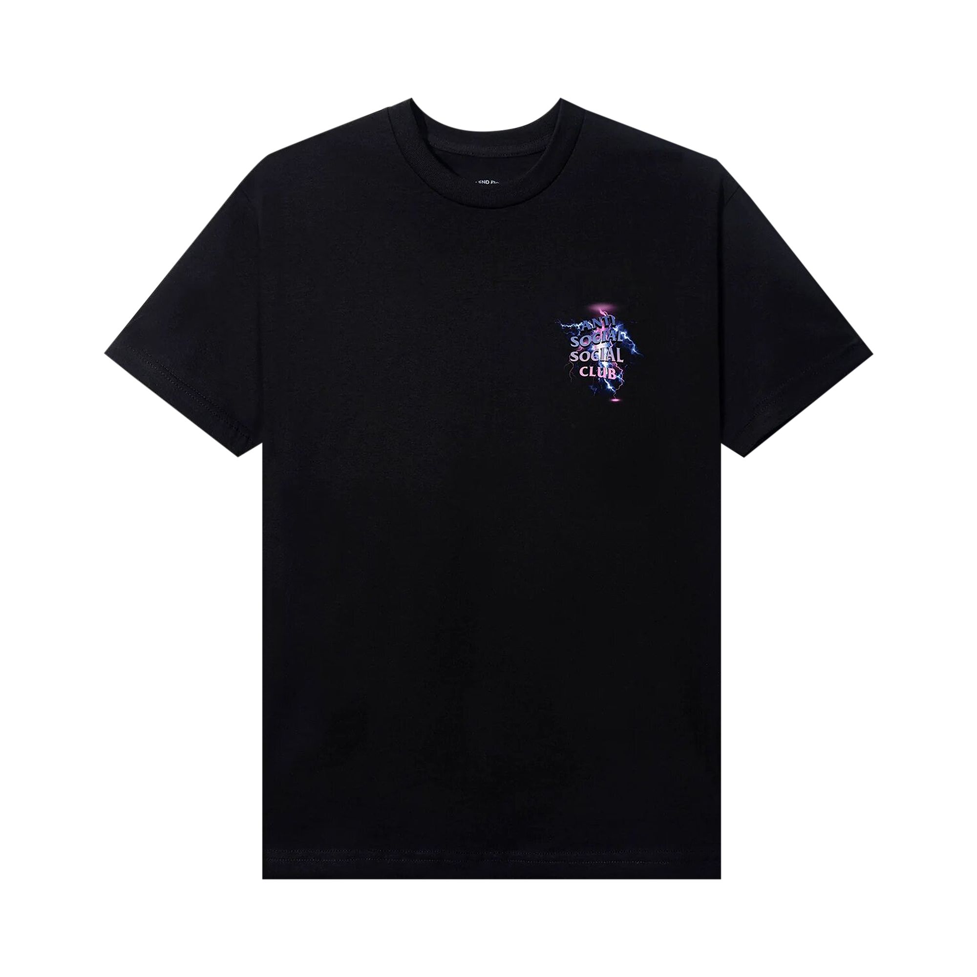 Anti Social Social Club x Fragment Bolt Tee 'Black/Blue' | Men's Size L