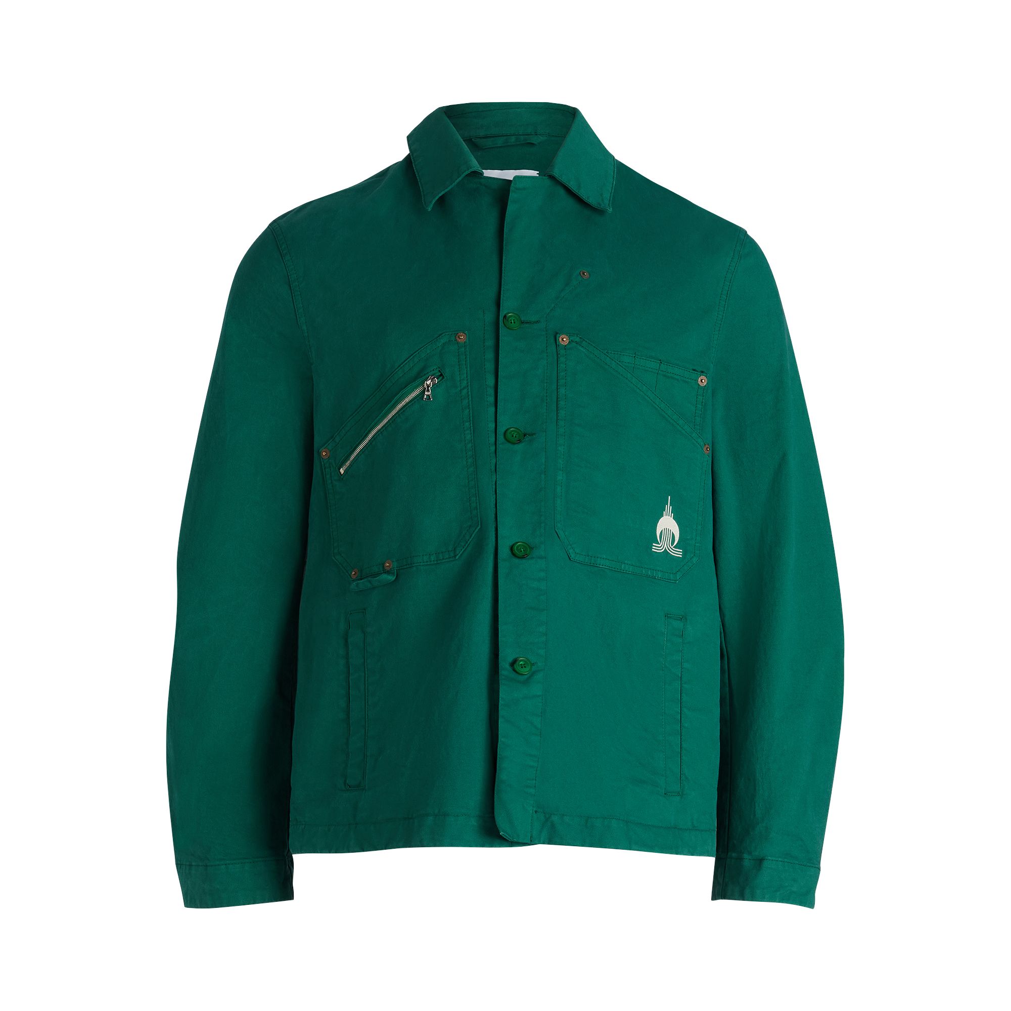 Pre-owned Marine Serre Workwear Jacket 'evergreen' | Men's Size Xs