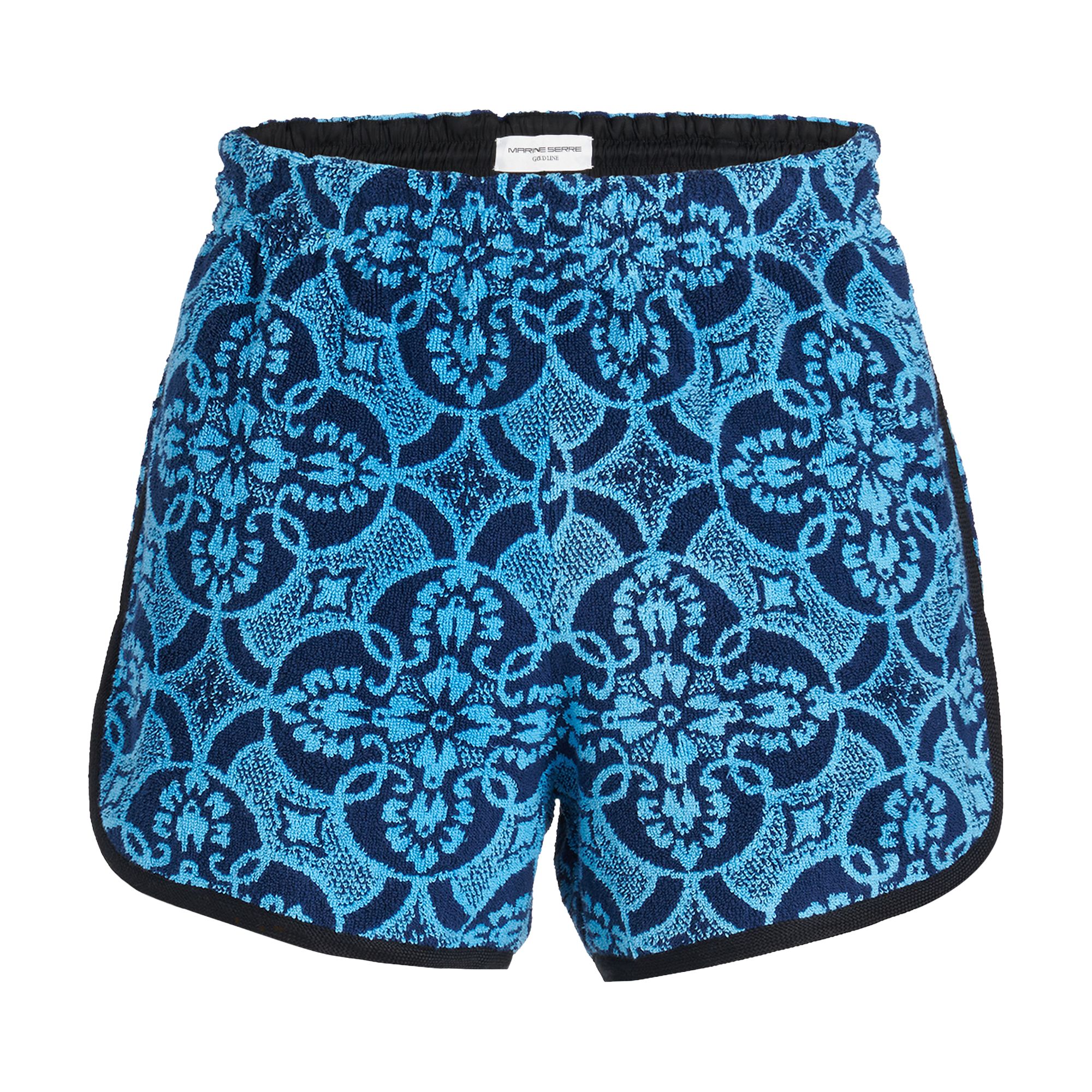 Pre-owned Marine Serre Oriental Towels Running Short 'oriental Aquarius' | Blue | Men's Size 46