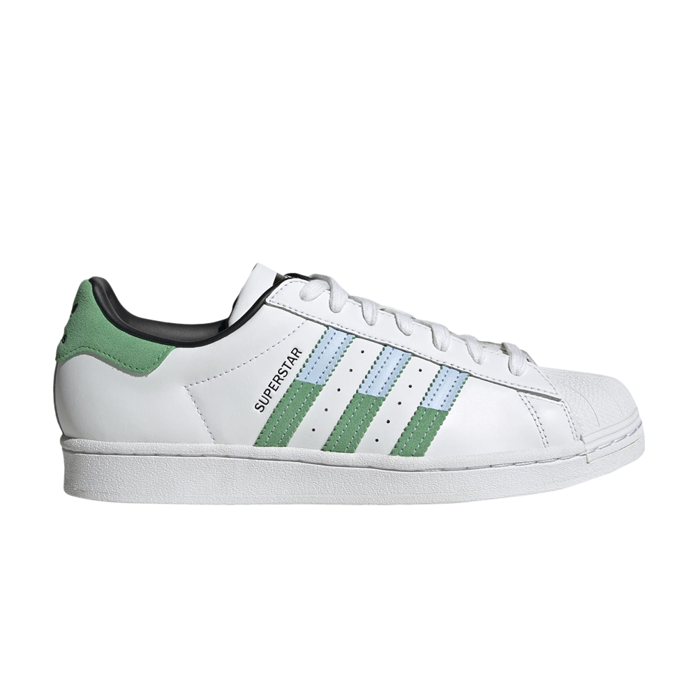 Pre-owned Adidas Originals Superstar 'white Green Blue'