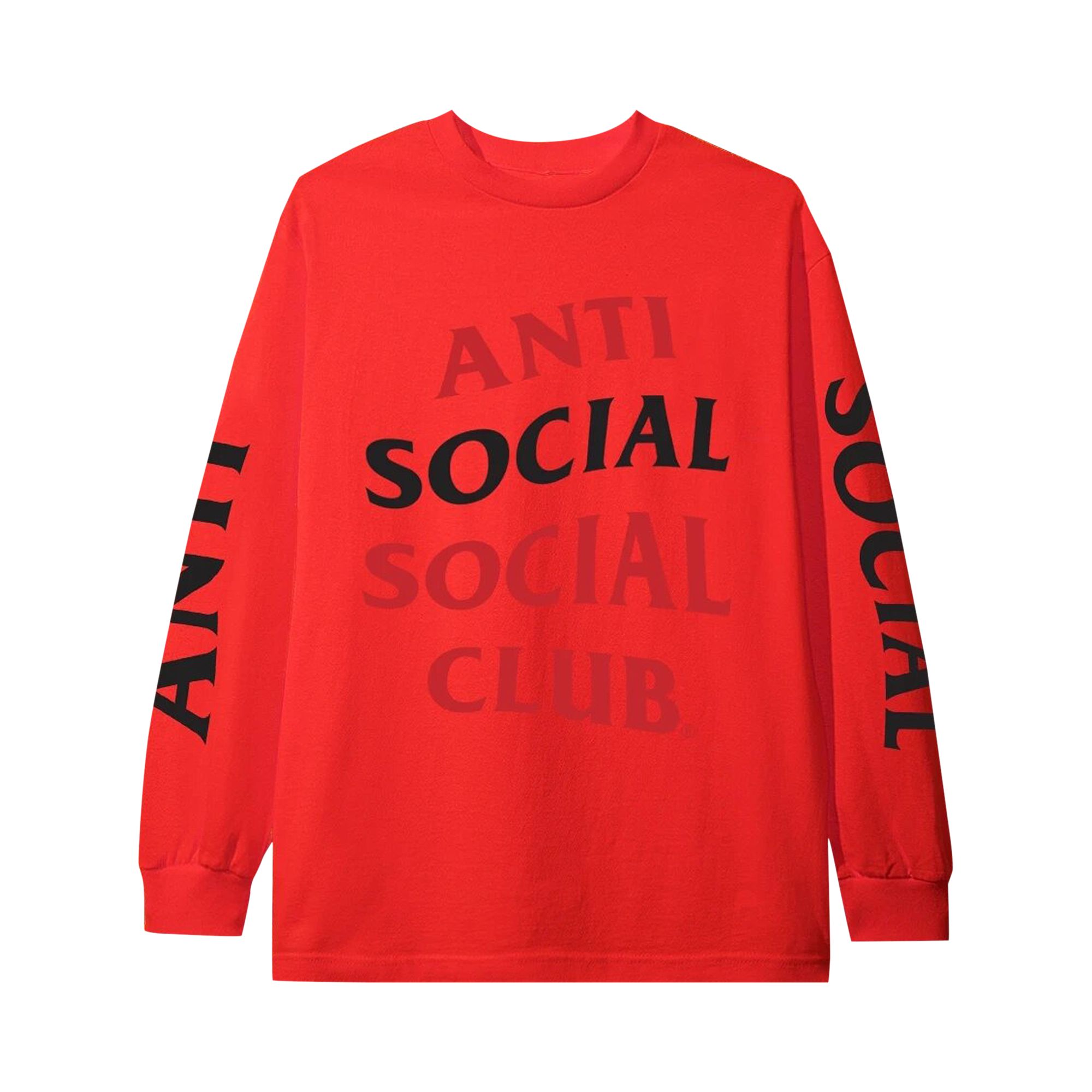 Pre-owned Anti Social Social Club Highlight Long-sleeve T-shirt 'red'