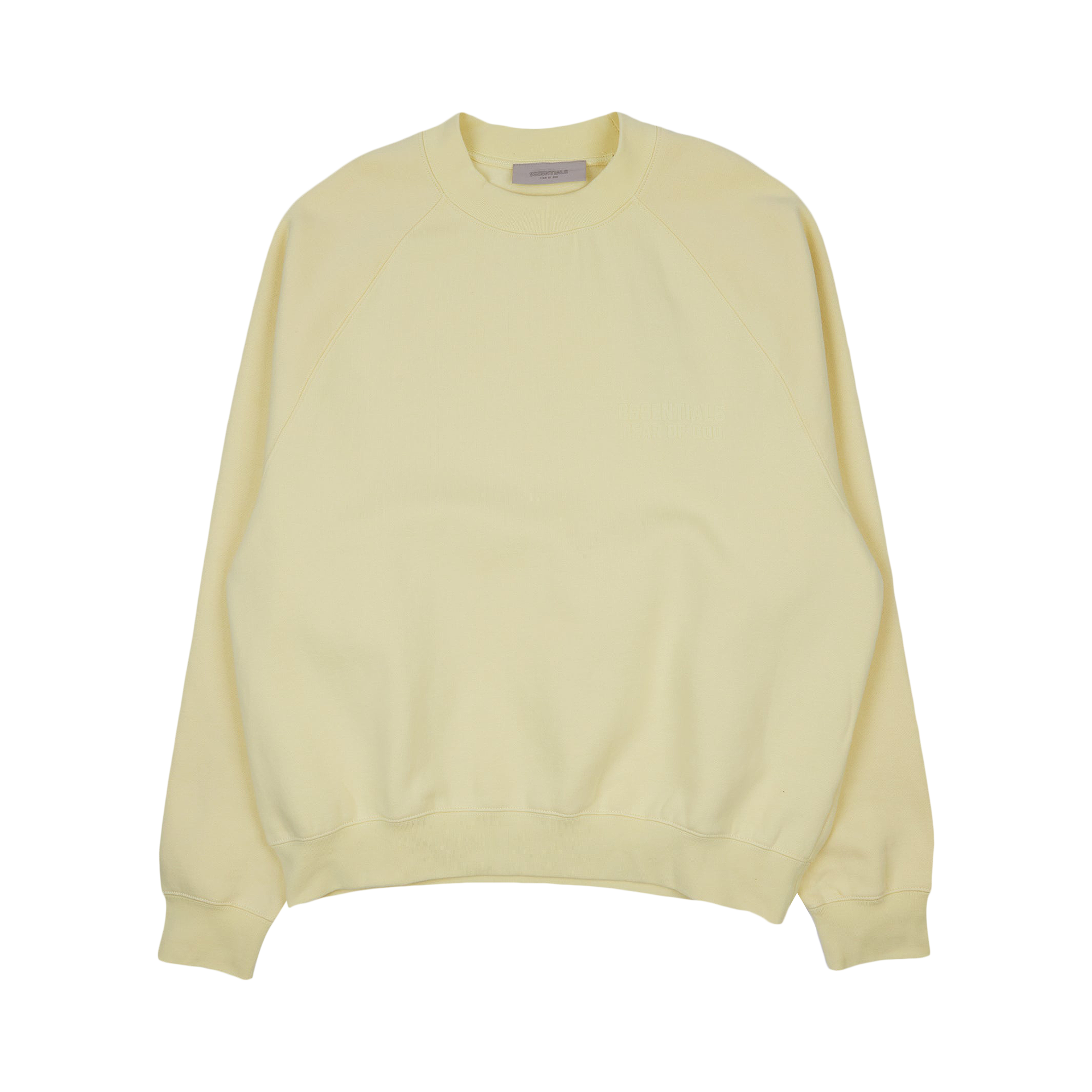 Pre-owned Essentials Fear Of God  Crewneck 'canary' In Yellow