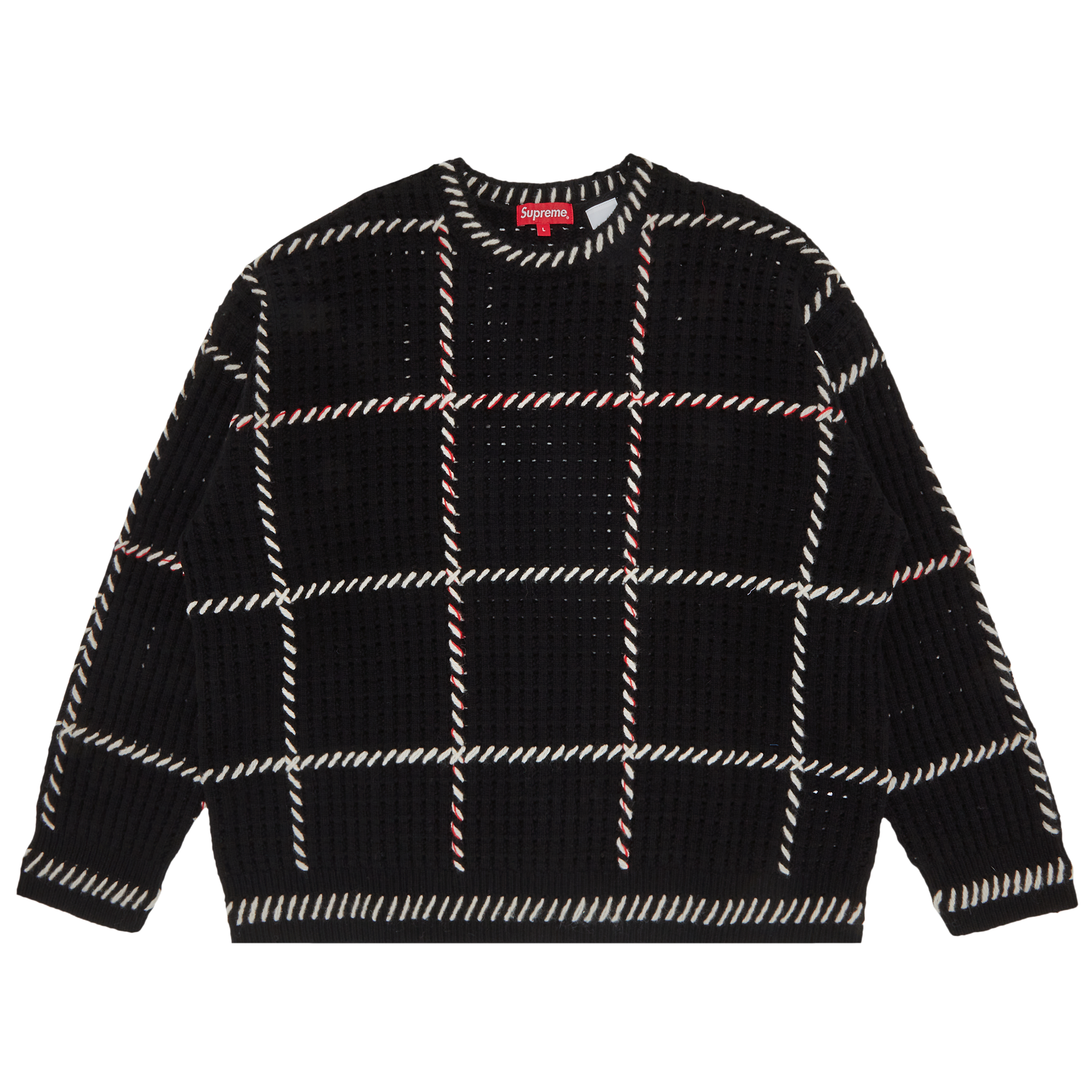 Pre-owned Supreme Quilt Stitch Sweater 'black'