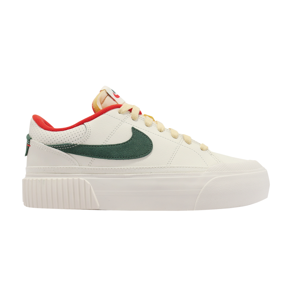 Pre-owned Nike Wmns Court Legacy Lift 'sail Noble Green' In White