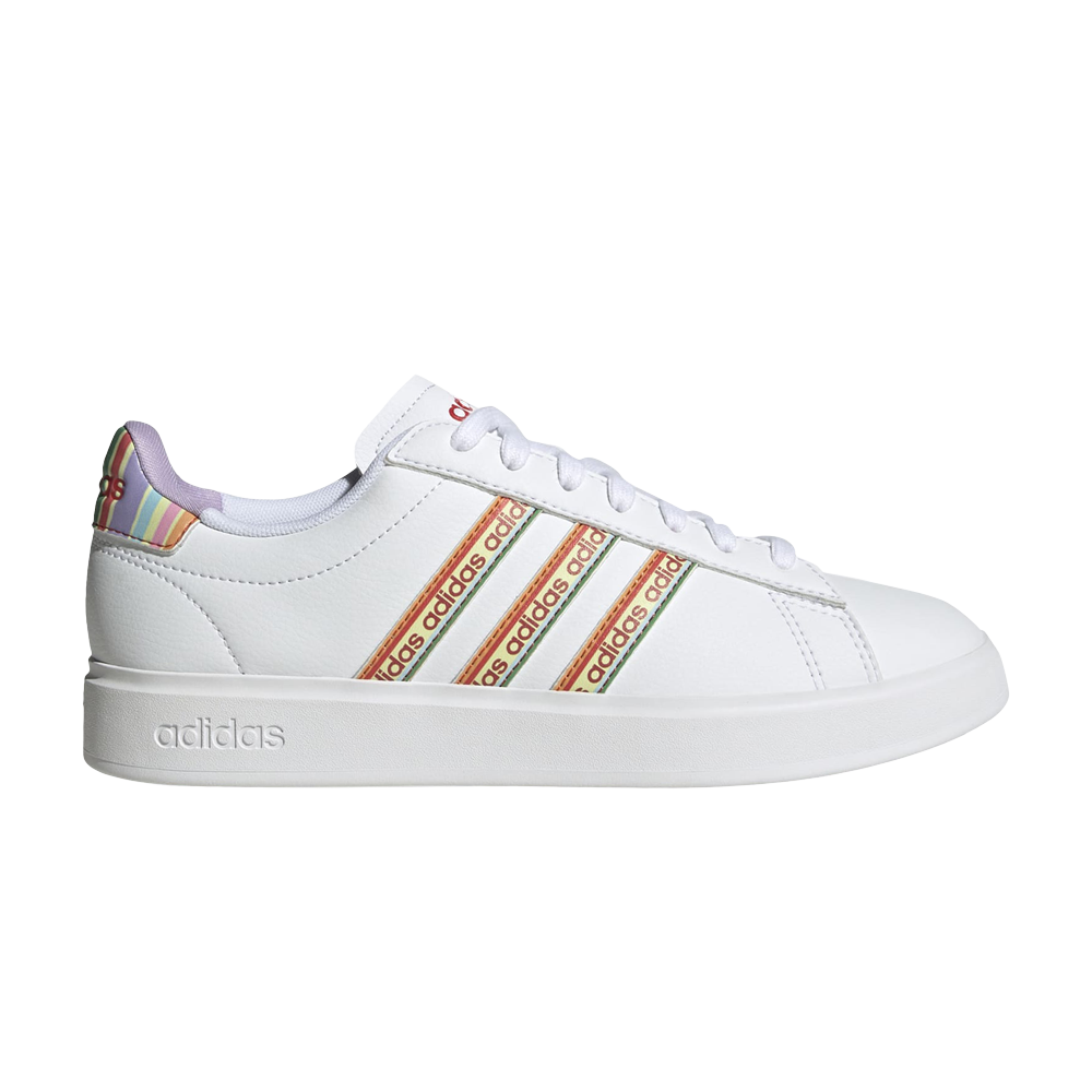 Pre-owned Adidas Originals Wmns Grand Court 2.0 'multi-color Stripes' In White