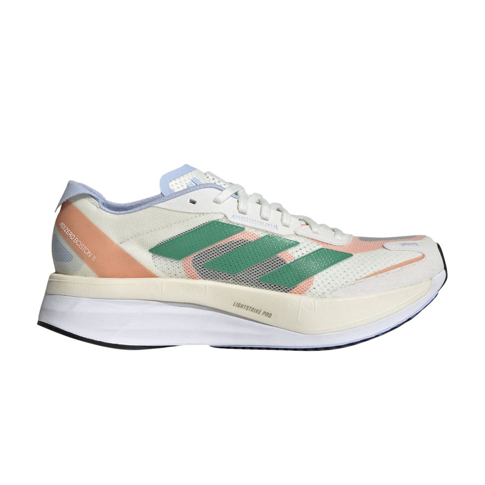 Pre-owned Adidas Originals Wmns Adizero Boston 11 'white Tint Court Green'