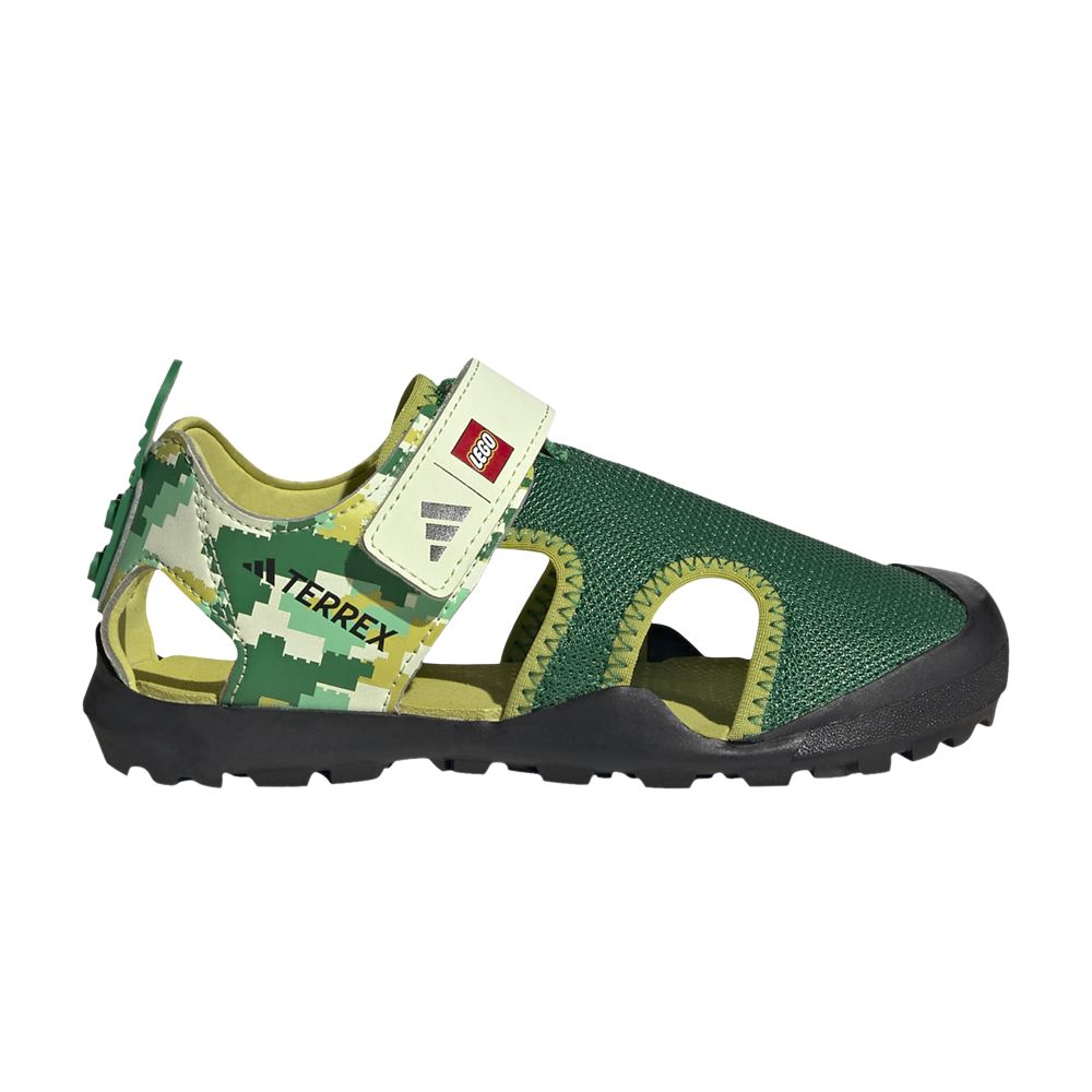 Pre-owned Adidas Originals Adidas Lego X Terrex Captain Toey J 'core Green Glow' | Kid's Size 6.5