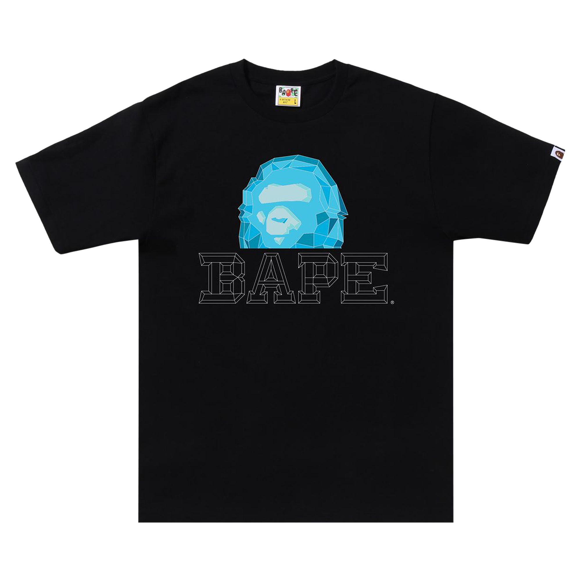 BAPE Polygon Ape Head Tee 'Black' | Men's Size S