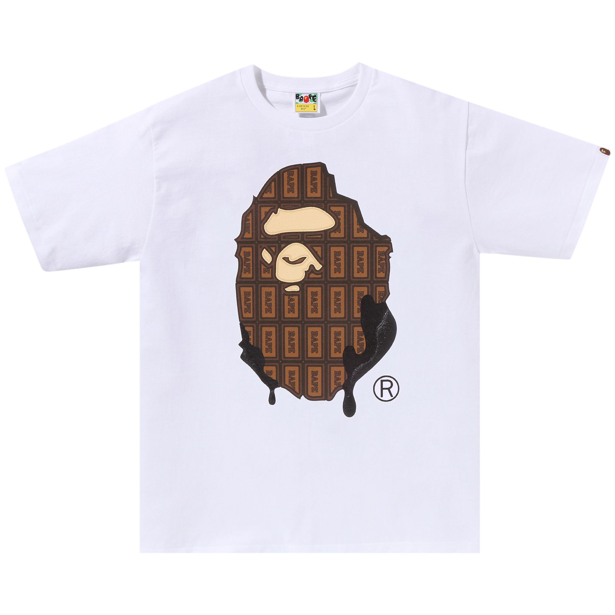 Pre-owned Bape Valentine Chocolate Ape Head Tee 'white'