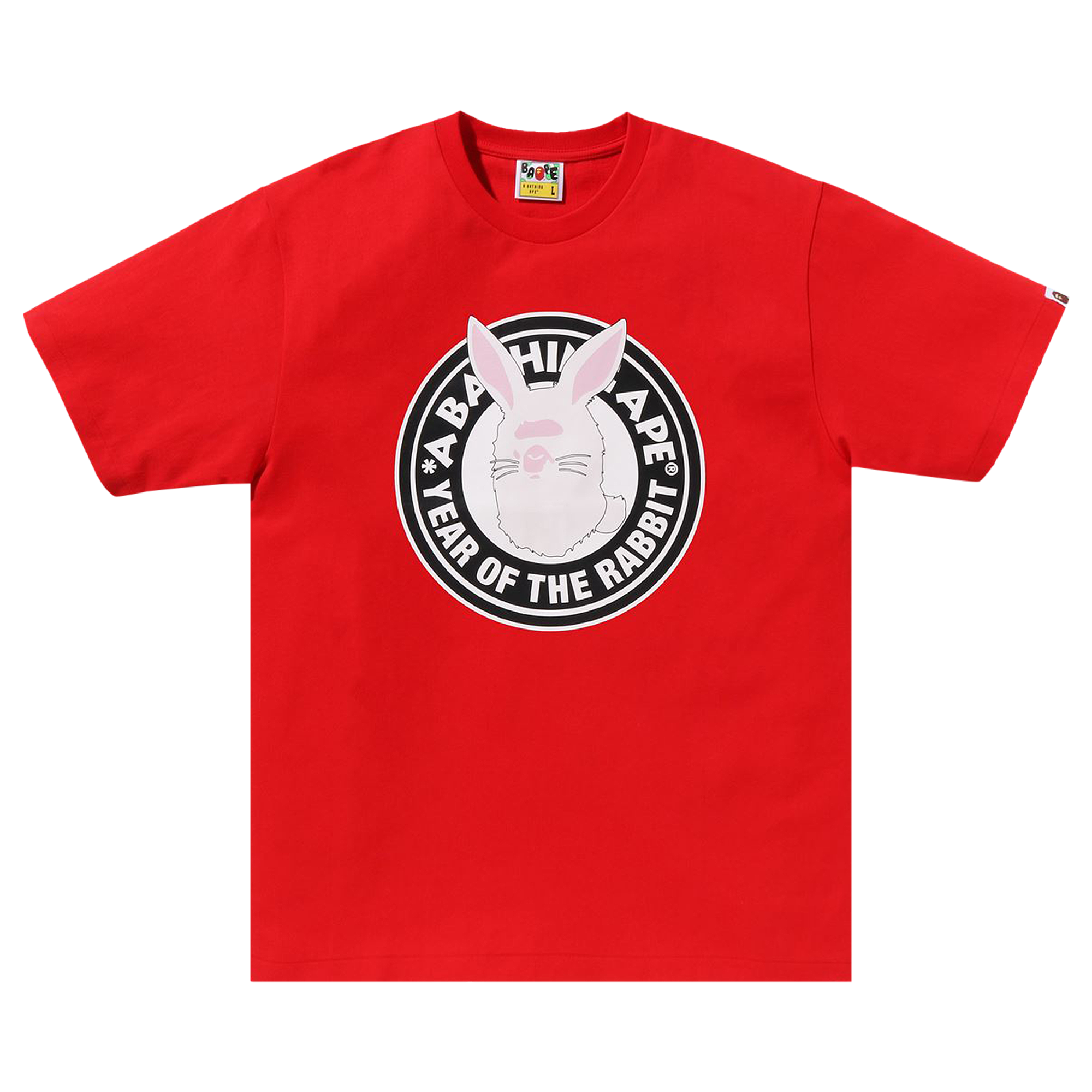 Pre-owned Bape Year Of The Rabbit Tee 'red'