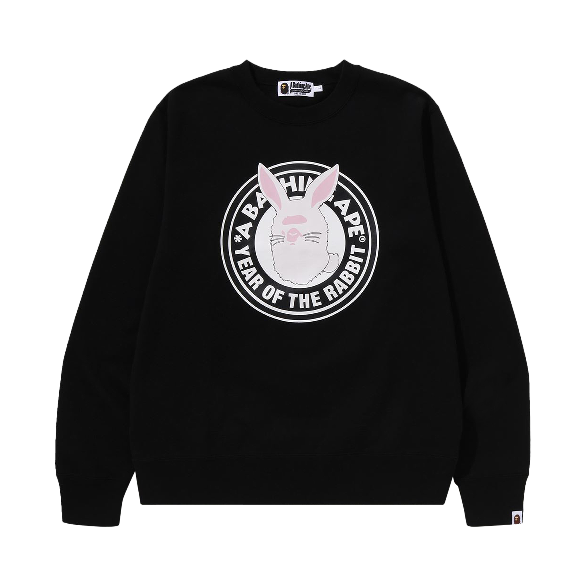 Pre-owned Bape Year Of The Rabbit Crewneck M 'black'