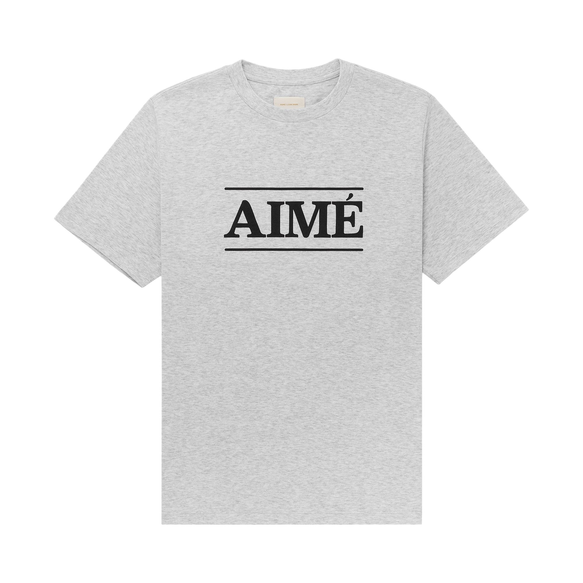 Pre-owned Aimé Leon Dore Logo Tee 'silver Mix' | Grey | Men's Size Xxl