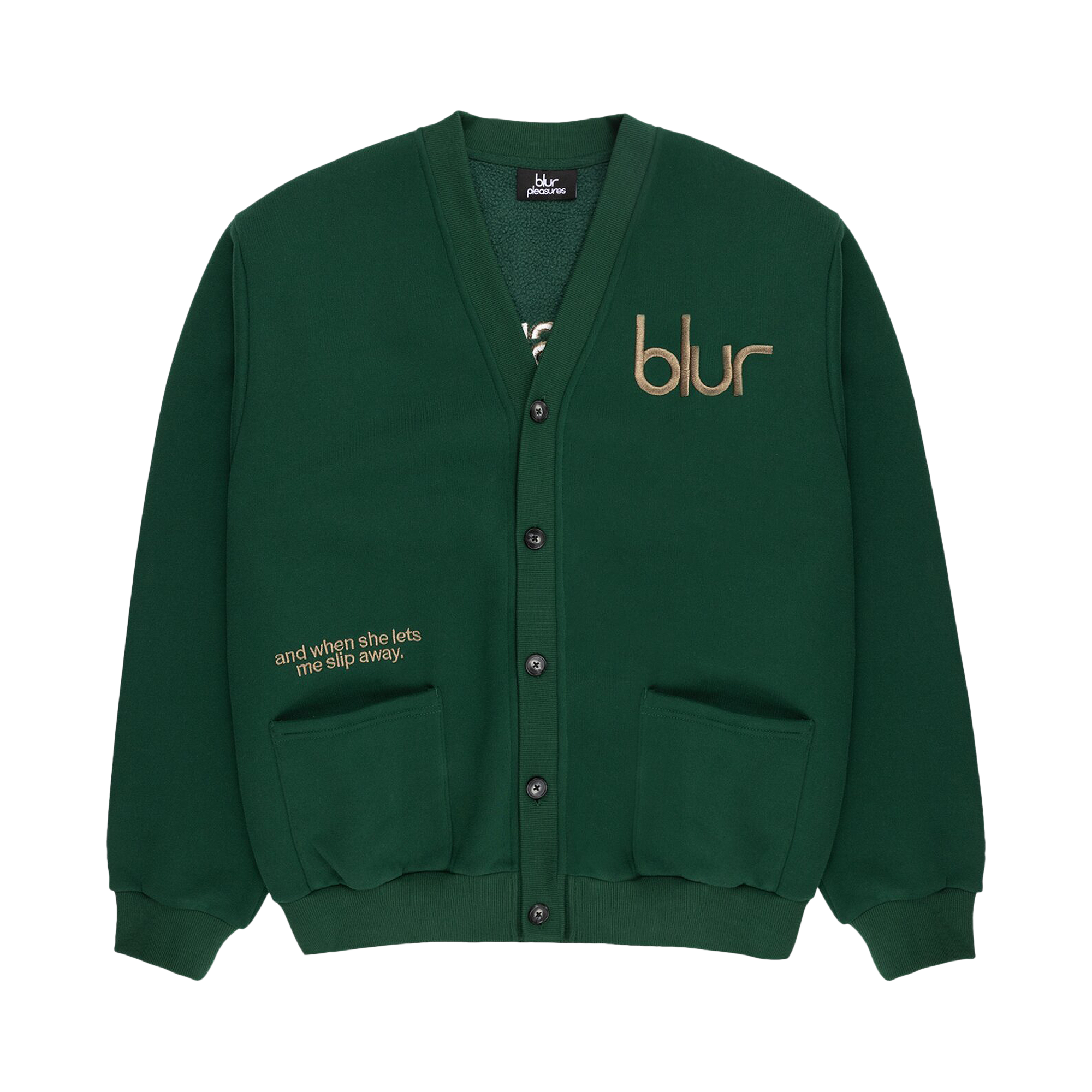 Pre-owned Pleasures Blur Cardigan 'green'
