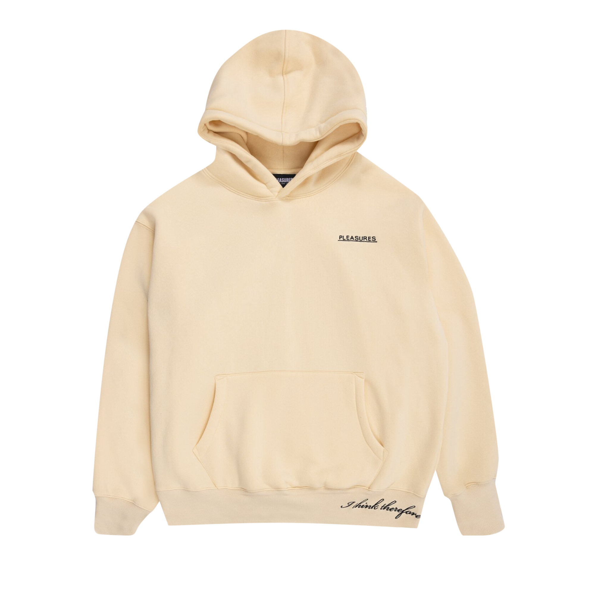Pre-owned Pleasures Discourse Hoodie 'ivory' In White