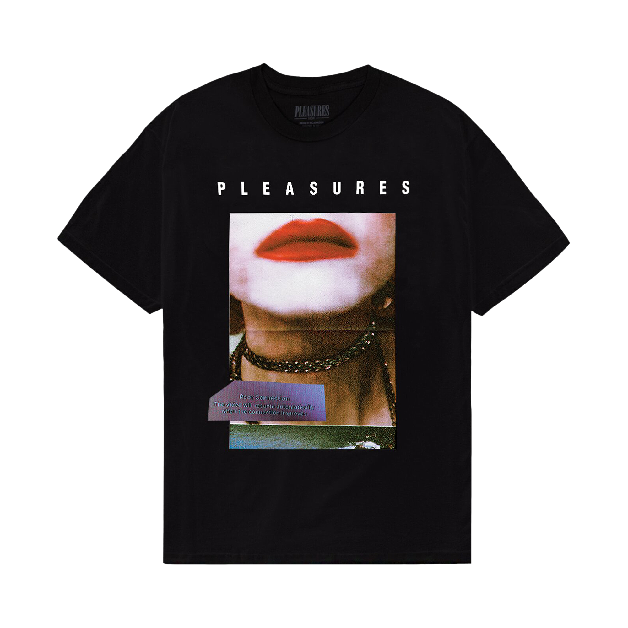 Pre-owned Pleasures Poor Connection T-shirt 'black'