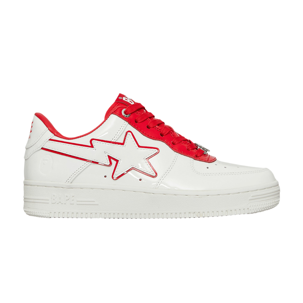 Pre-owned Bape Wmns Sta #8 M1 'white Red'