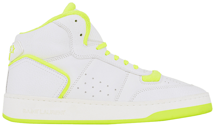 Saint Laurent Wmns SL-80 Mid 'Optical White Fluo Yellow'