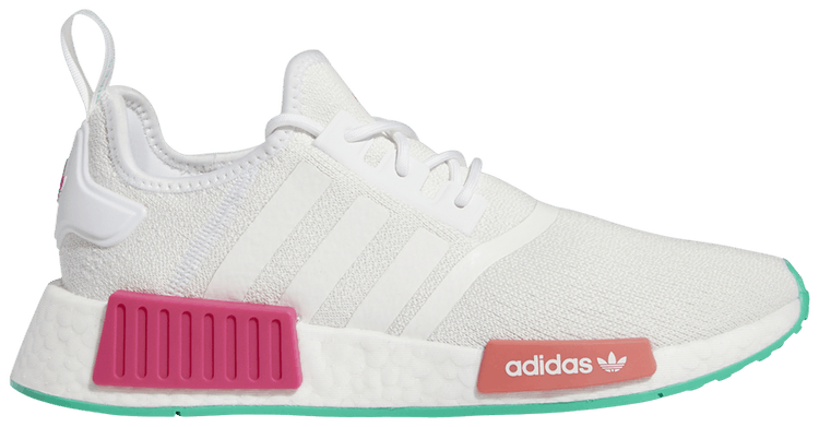 Adidas nmd r1 white and pink hot sale