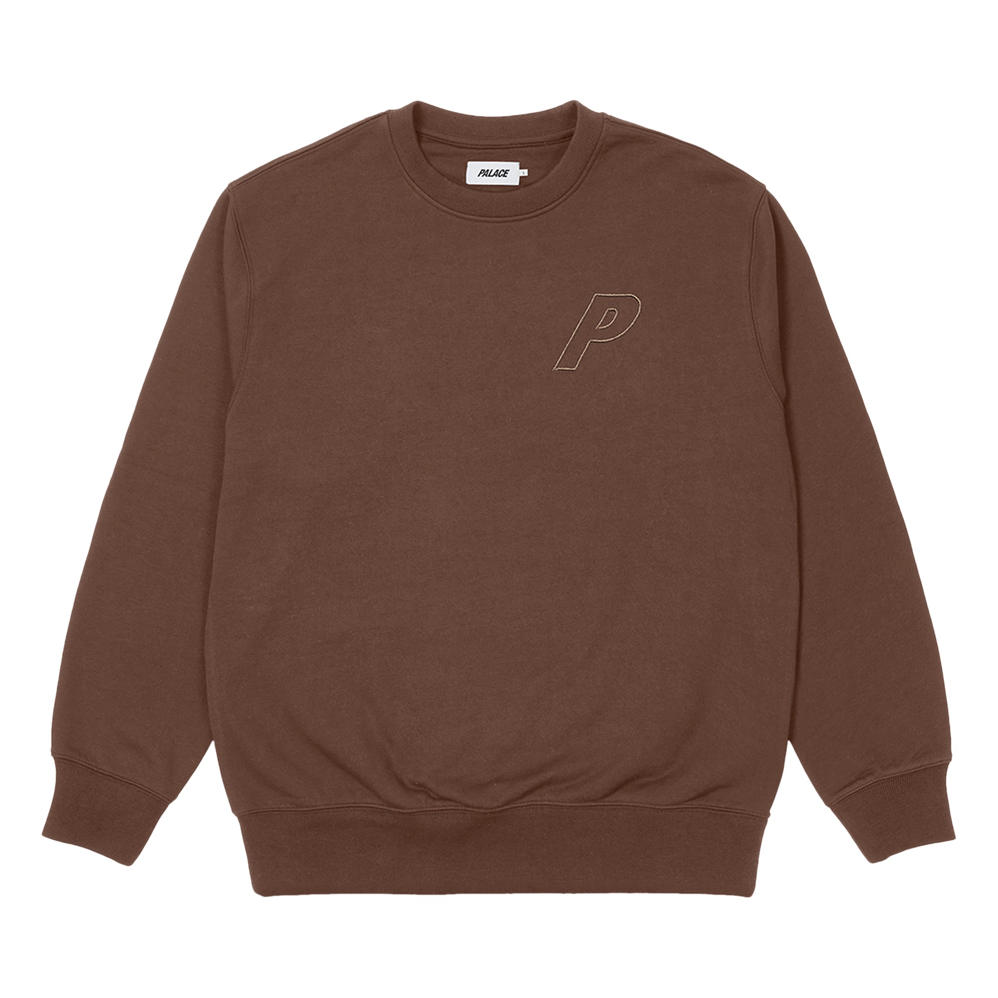 Pre-owned Palace Tri-stitch Crew 'brown'