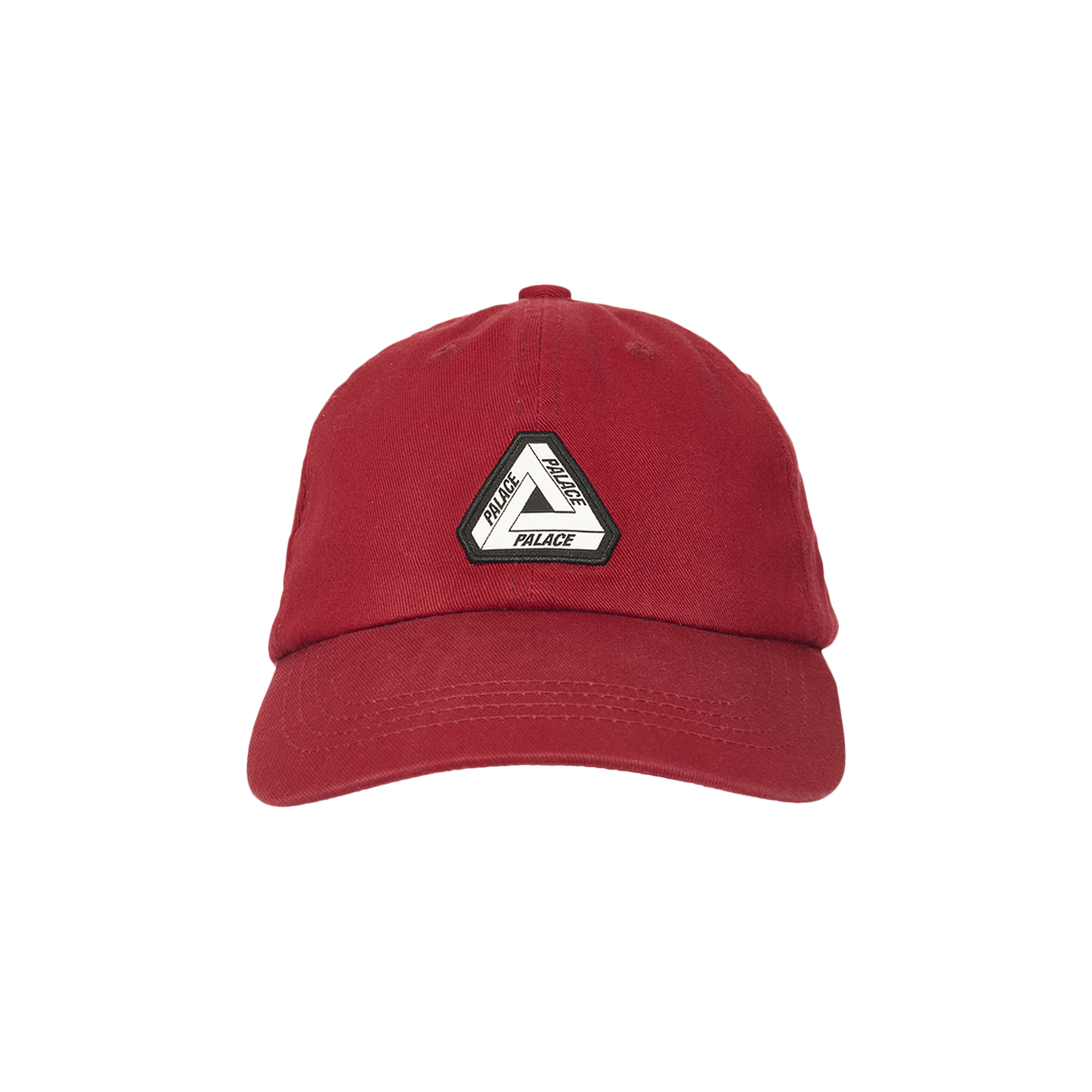 Pre-owned Palace Washed Twill Tri-ferg 6-panel 'burgundy' In Red