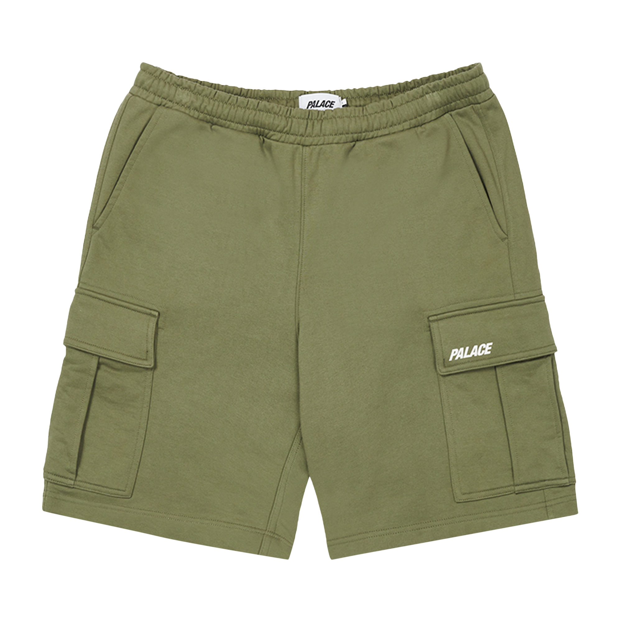 Pre-owned Palace Cargo Sweat Shorts 'olive' In Green
