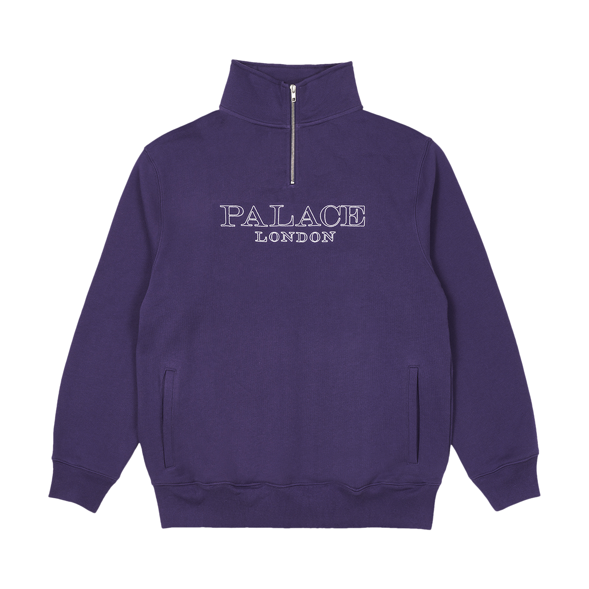 Pre-owned Palace 1/4 Zip Funnel 'purple'