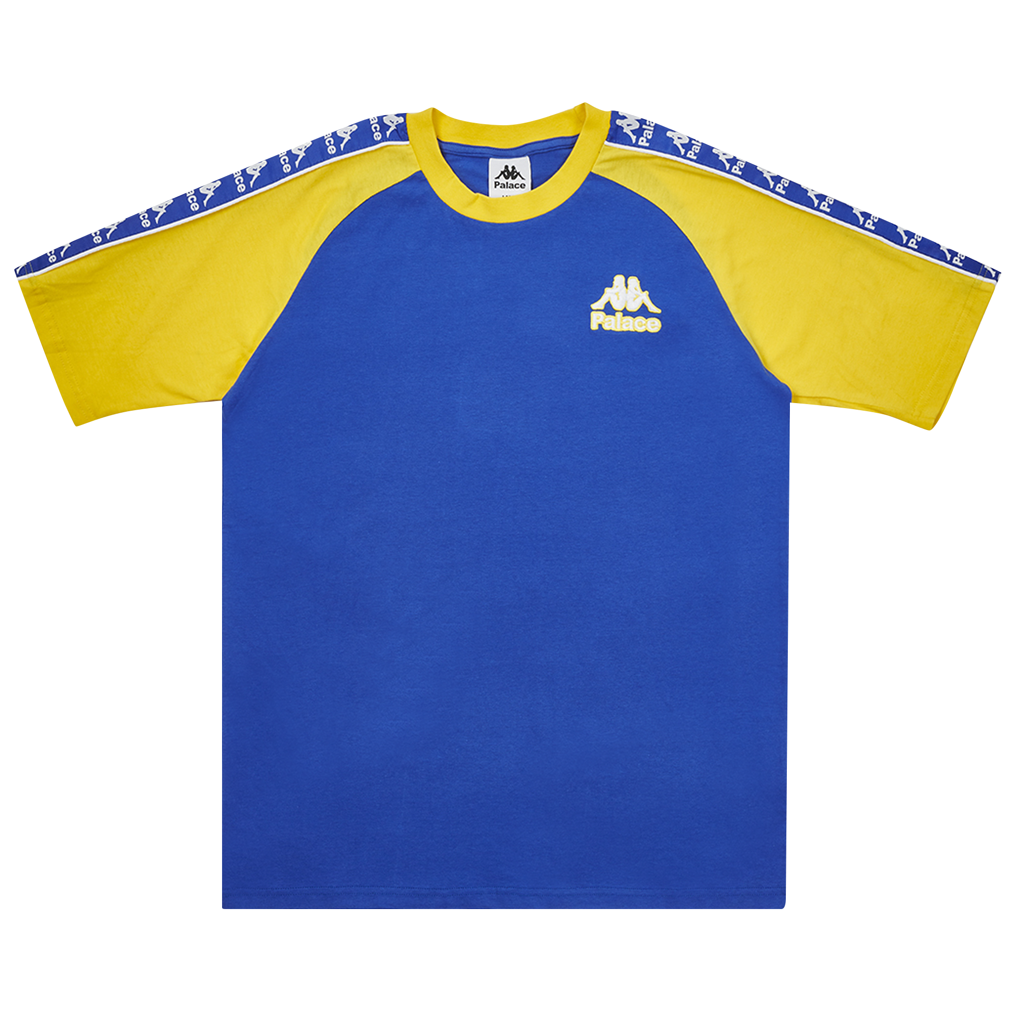 Pre-owned Palace X Kappa Classic Raglan T-shirt 'blue/yellow'