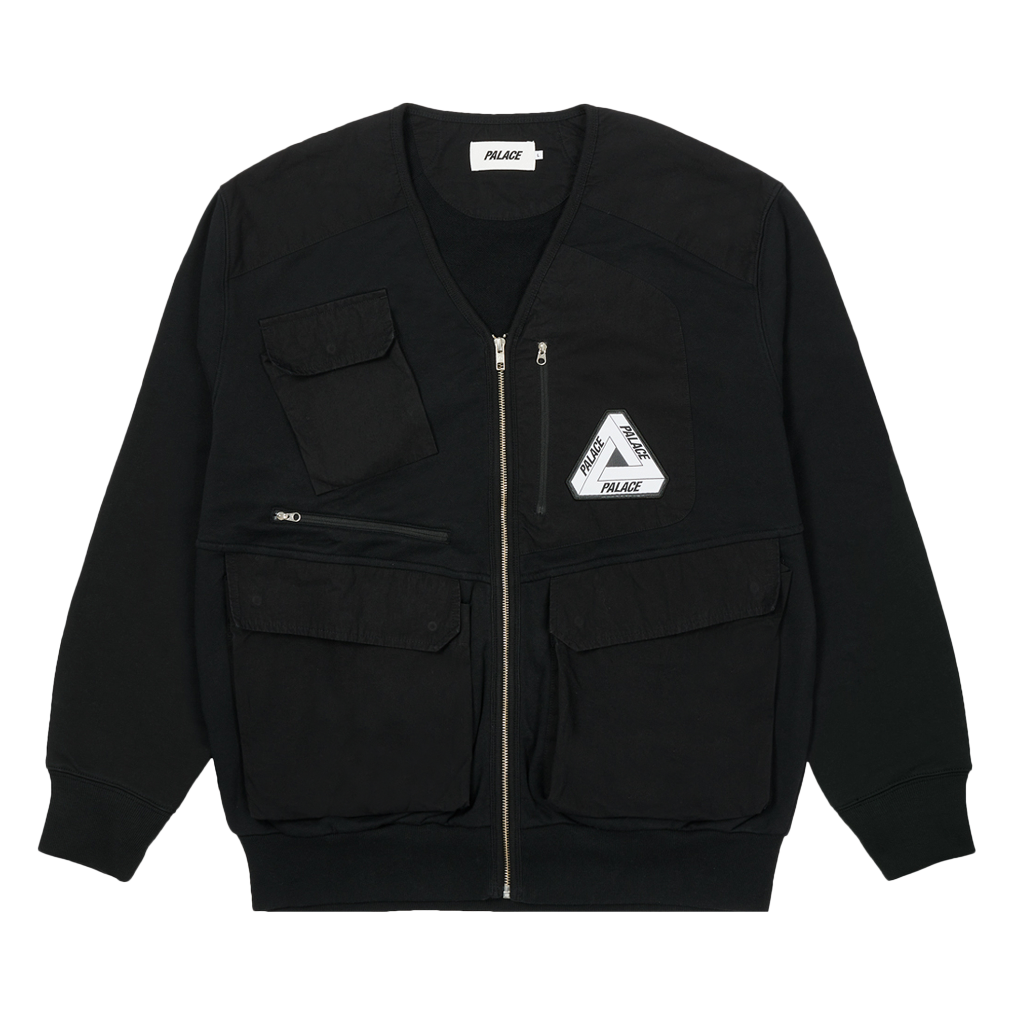 Pre-owned Palace Utility Zip Front Panel Sweat 'black'