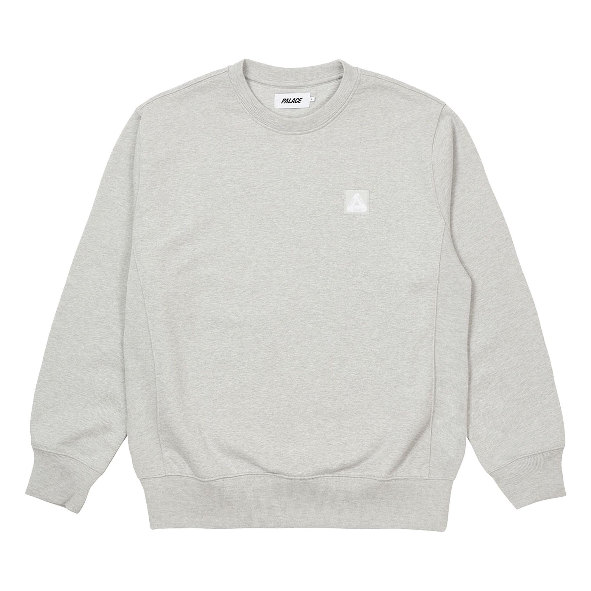 Pre-owned Palace Square Patch Crew 'grey Marl'
