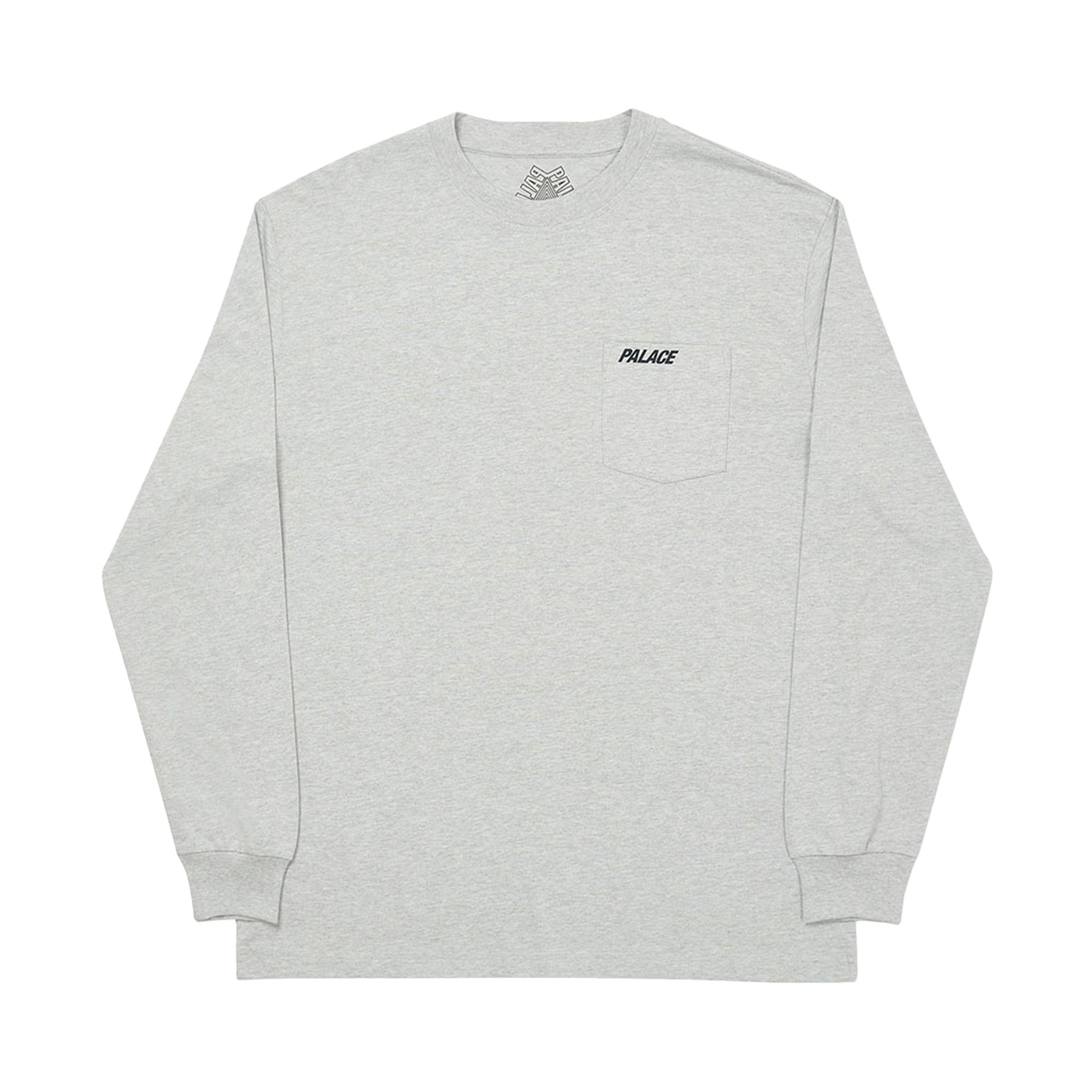 Palace Classic Pocket Long-Sleeve 'Grey Marl' | Men's Size S
