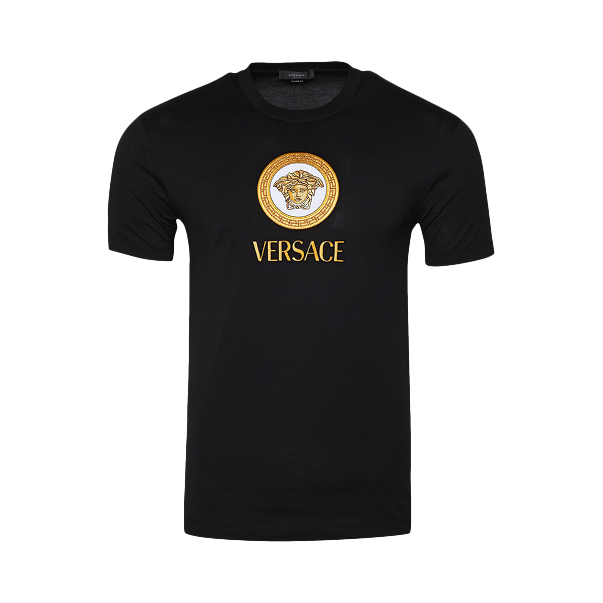 Pre-owned Versace Embroidered Medusa Logo T-shirt 'black'
