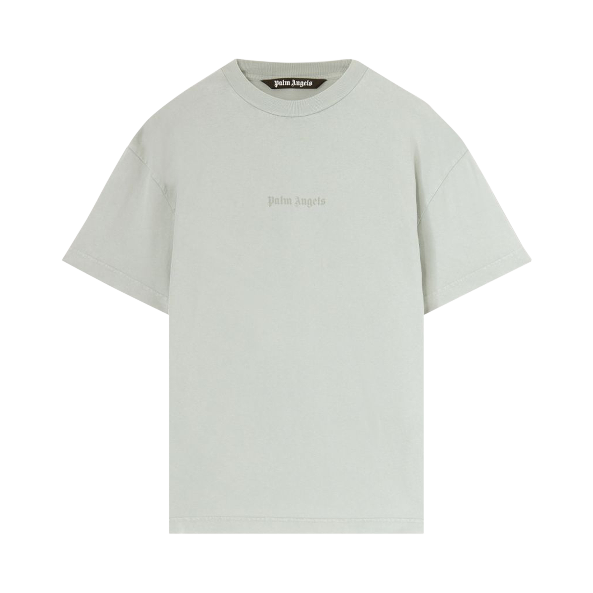 Pre-owned Palm Angels Reverse Logo Print T-shirt 'light Grey'
