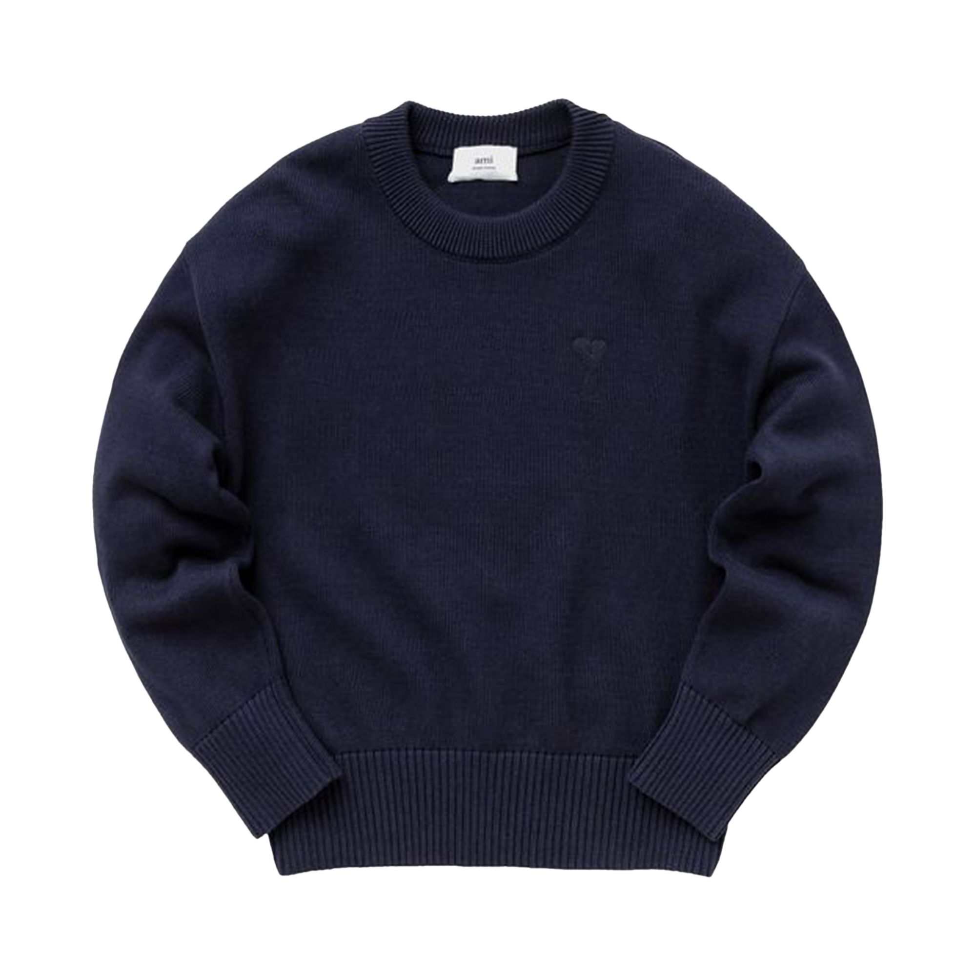 Pre-owned Ami Alexandre Mattiussi Ami Crewneck Sweater 'nautic Blue'