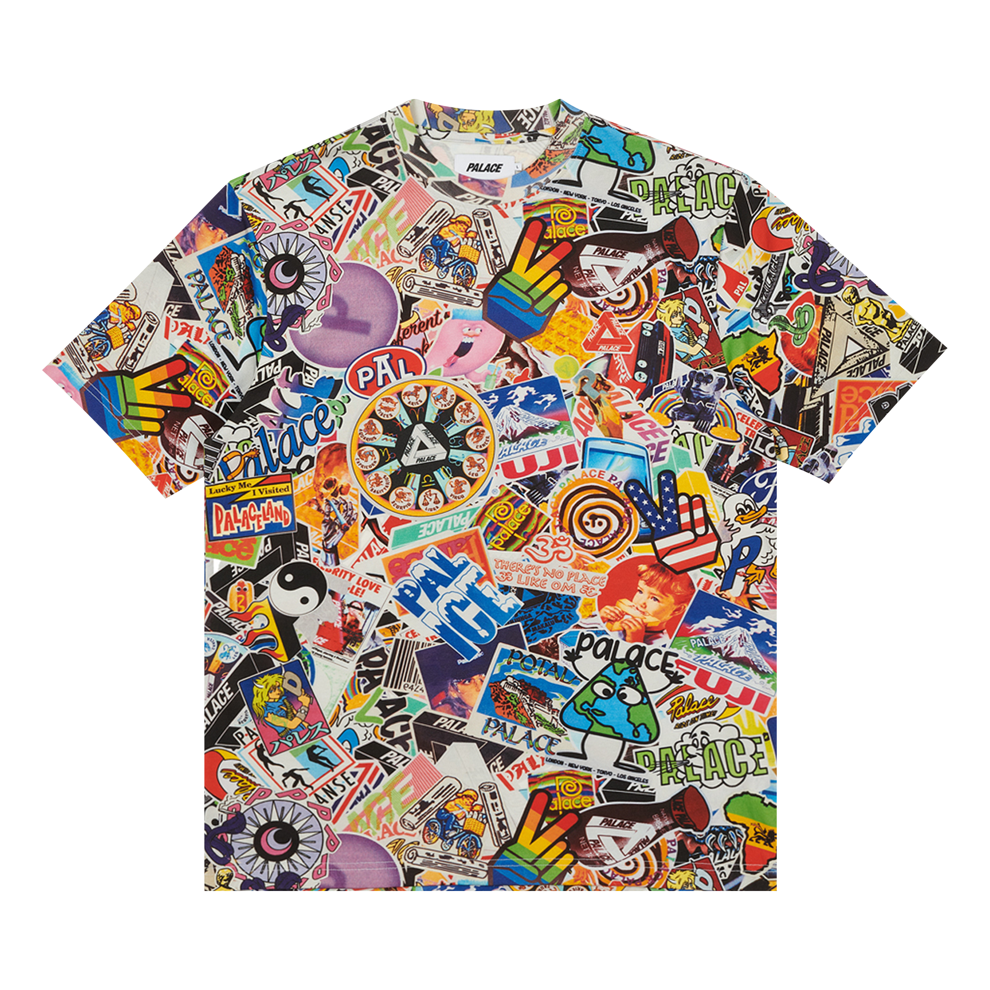Pre-owned Palace Sticker Pack T-shirt 'multicolor' In Multi-color