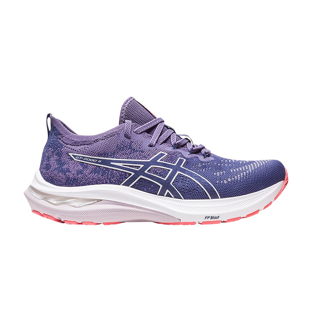 Pre-owned Asics Wmns Gt 2000 11 Mk Knit 'indigo Blue Papaya' In Purple