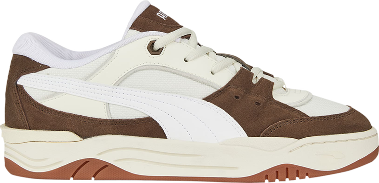 PUMA 180 sneakers in chalk and brown with rubber sole