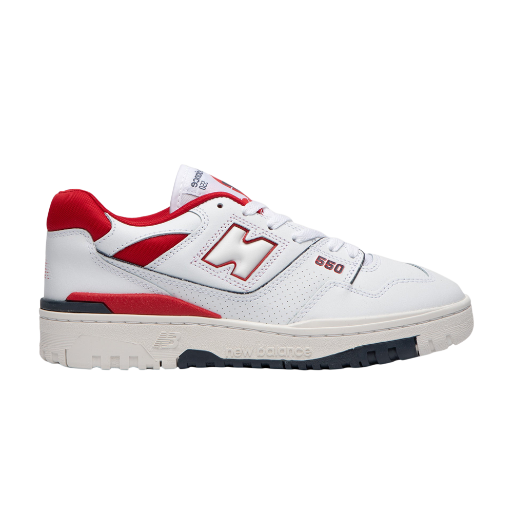 Pre-owned New Balance 550 'white Team Red' Jd Exclusive