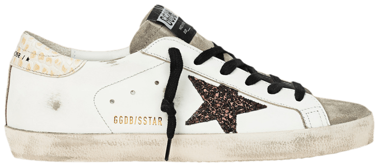 Golden Goose Wmns Superstar White Coffee Brown Glitter