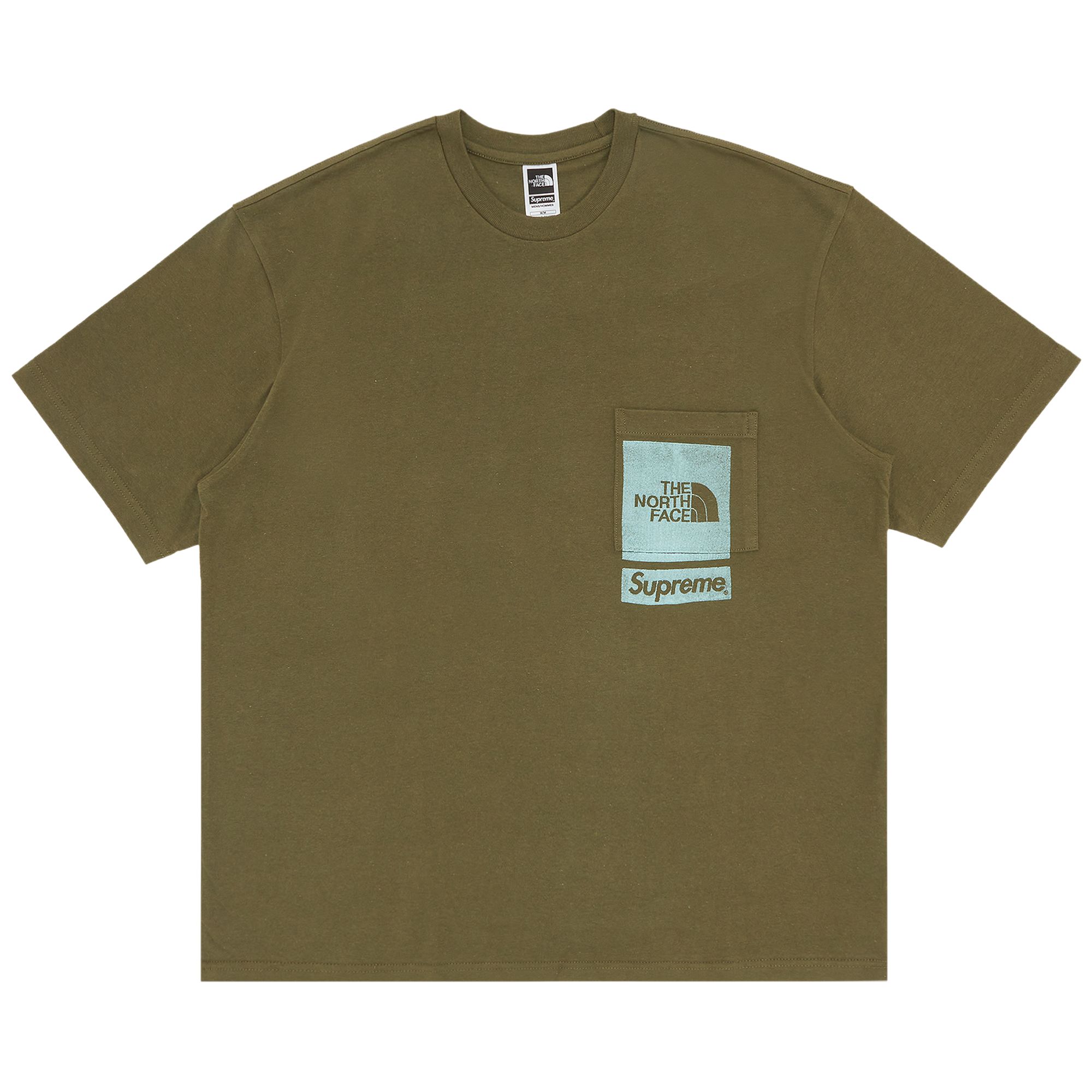 SUPREME SUPREME X THE NORTH FACE PRINTED POCKET TEE 'OLIVE'