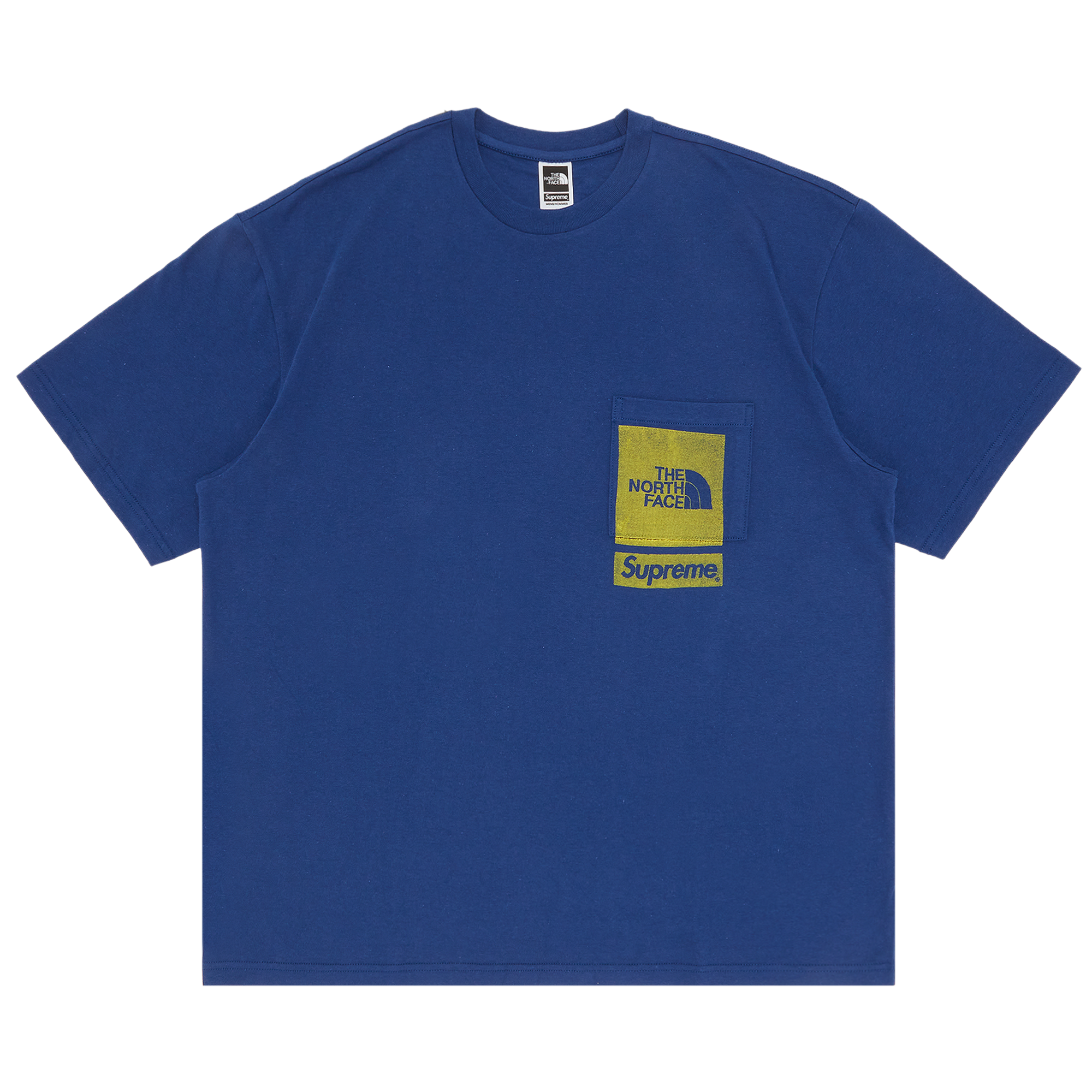 Pre-owned Supreme X The North Face Printed Pocket Tee 'navy' In Blue