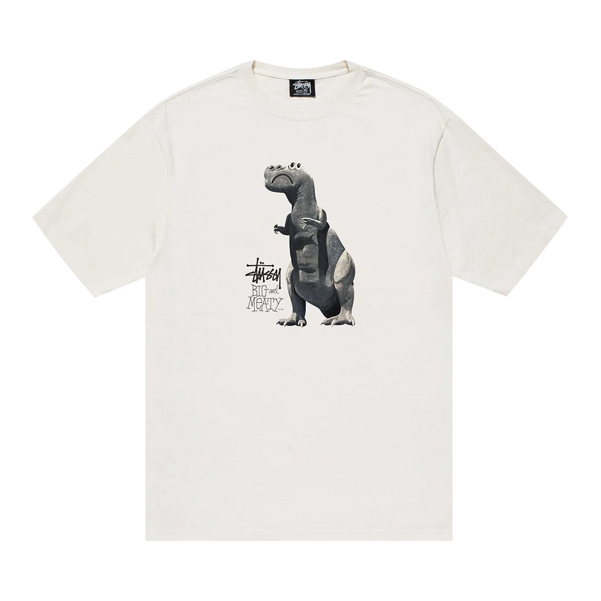 Pre-owned Stussy Big & Meaty Pigment Dyed Tee 'natural' In Cream
