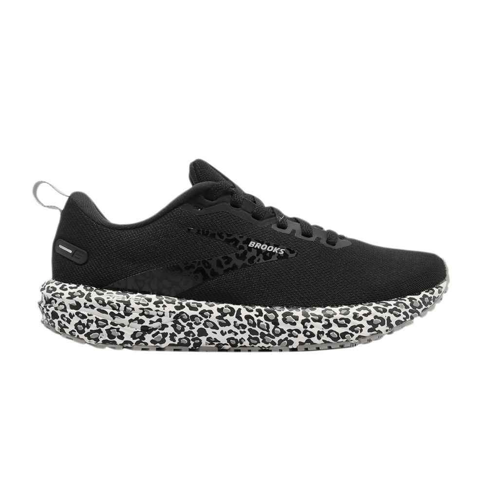 Pre-owned Brooks Wmns Revel 6 'black White Leopard'