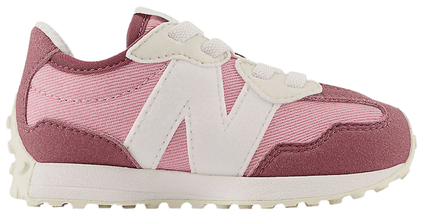 New Balance 327 Bungee Lace Toddler Wide Washed Burgundy Hazy Rose