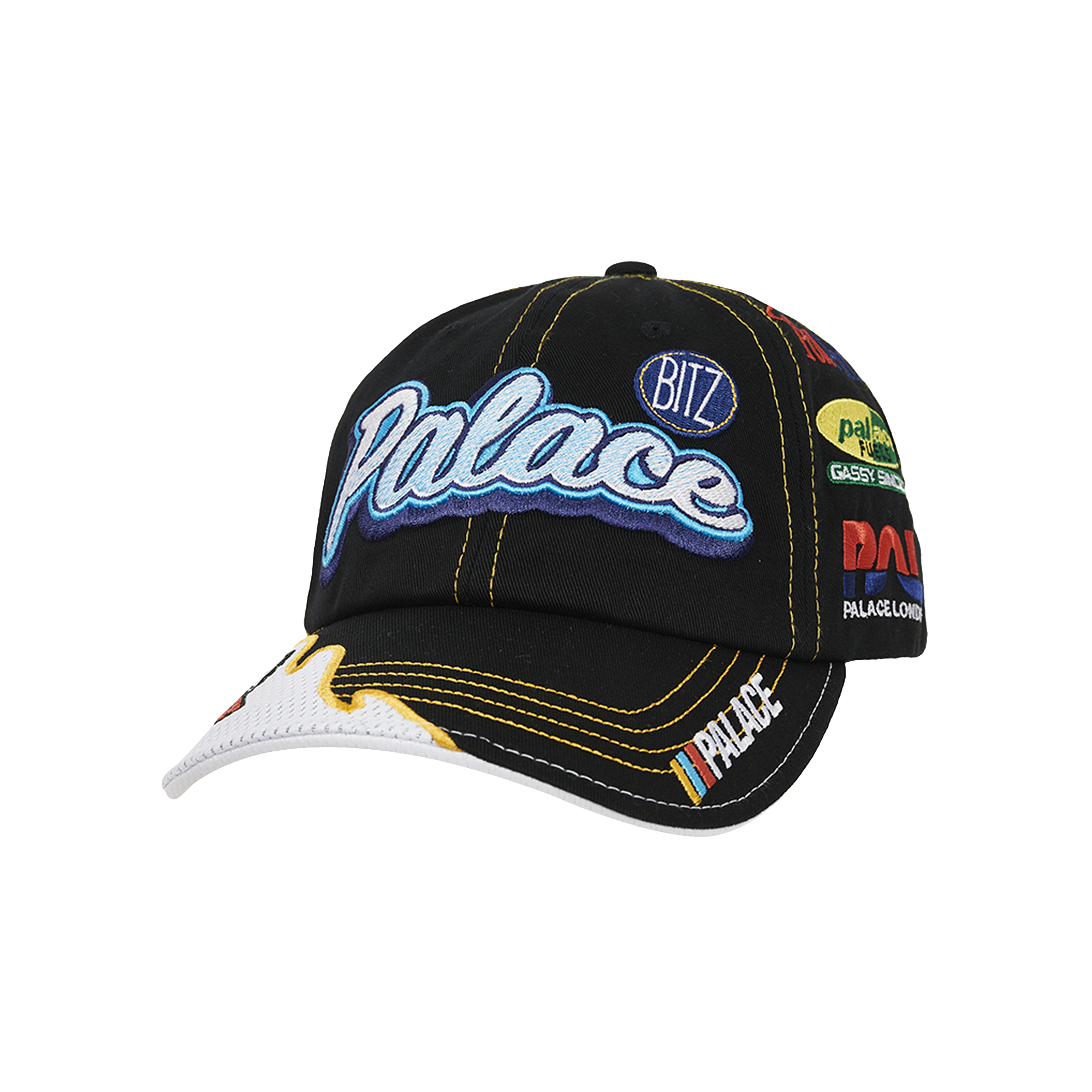 Pre-owned Palace Team Racing 6-panel 'black'