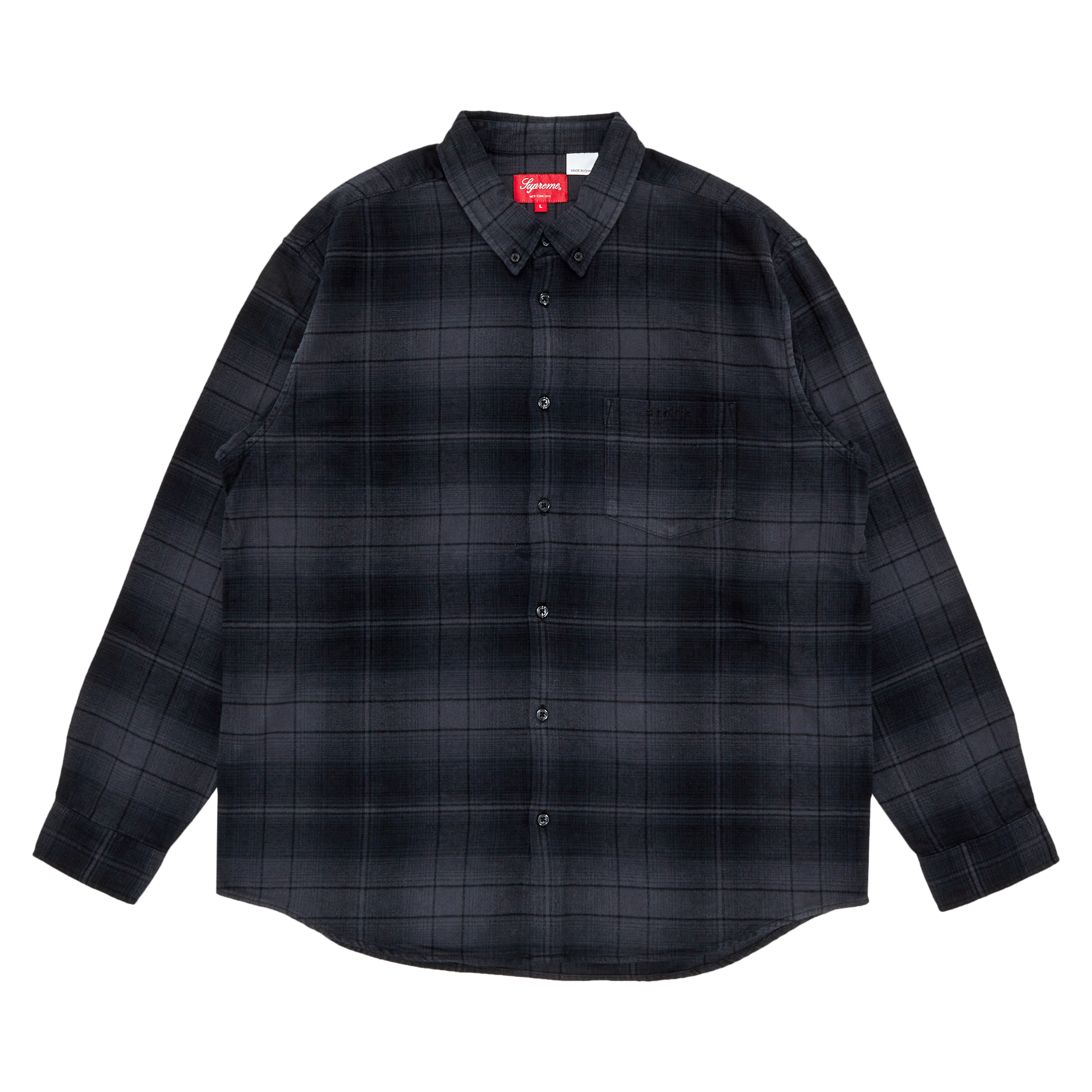 Pre-owned Shadow Plaid Flannel Shirt 'black'